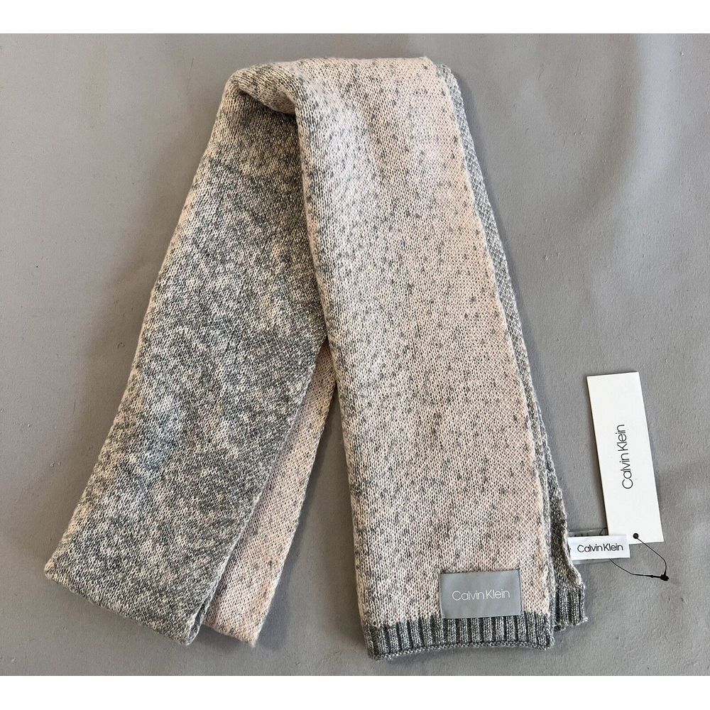 Calvin Klein Pink And Silver Sparkle Scarf‎ Nice Condition Labeled 70"x11" NWT